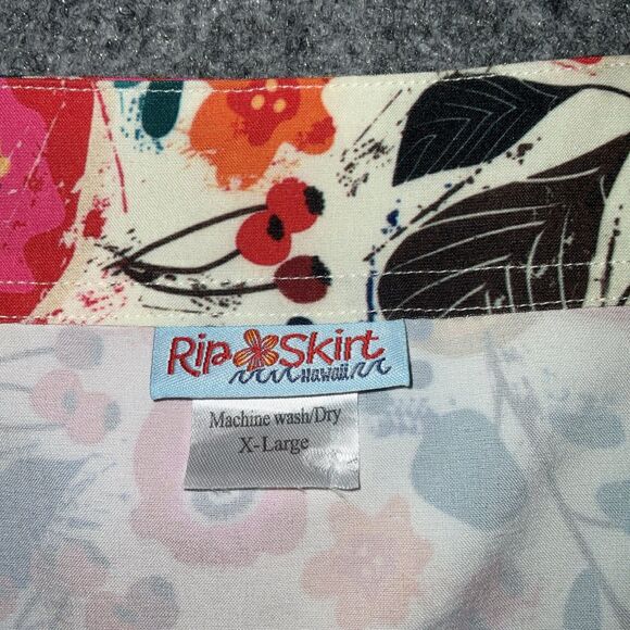 Rip Skirt Womens Size XL Floral Hawiian Beach Vaca pool Cruise - Picture 2 of 9